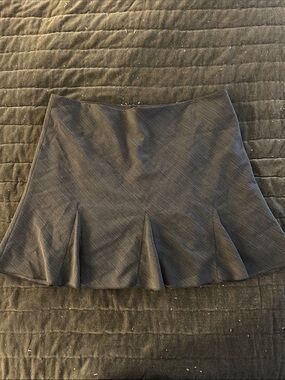 Tailored Mini Skirt in Dark Charcoal Gray